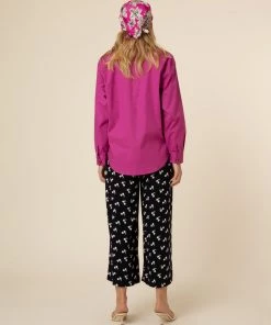 FRNCH Gaby Wide Leg Cherry Trouser