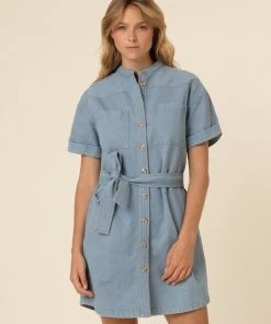 FRNCH Anah Denim Mini Dress