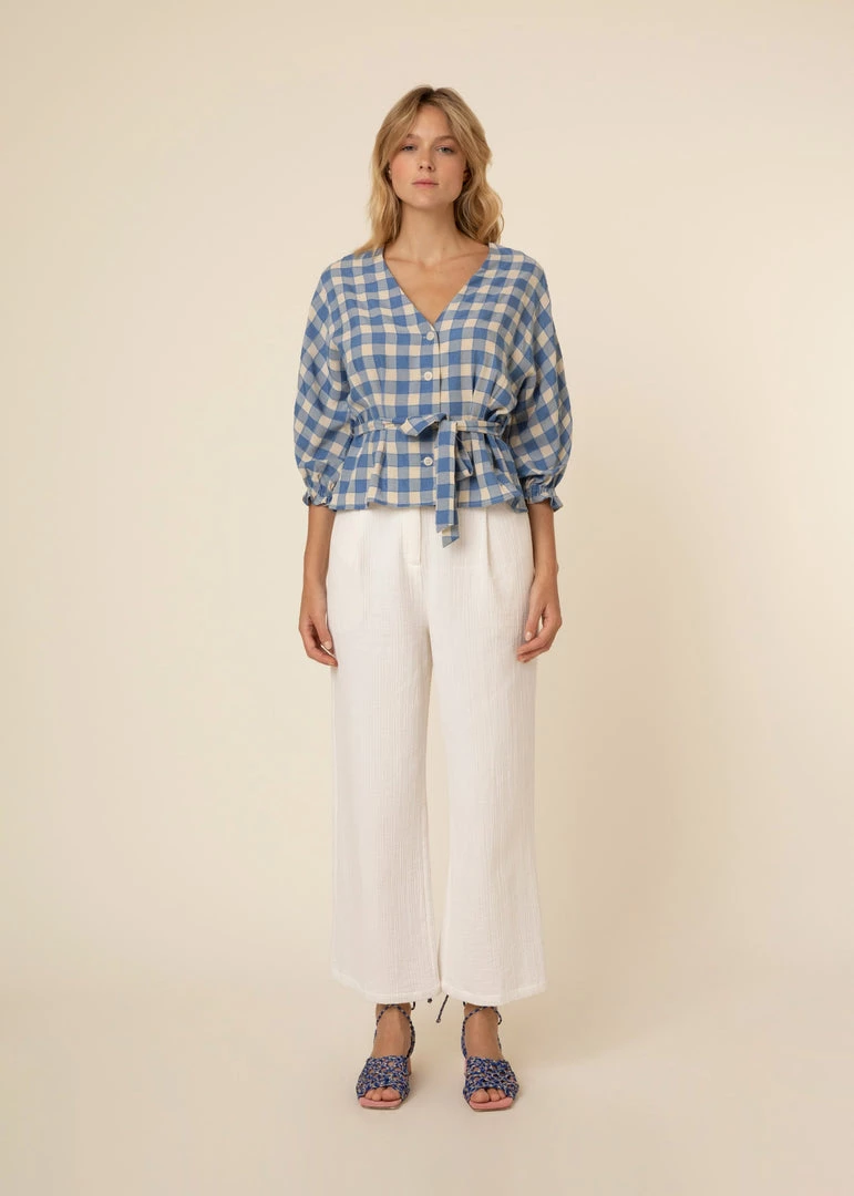 FRNCH Fiona Peplum Blouse