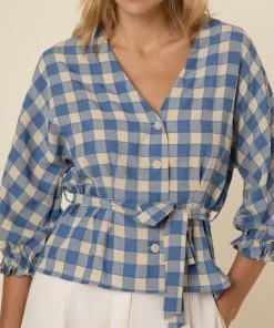 FRNCH Fiona Peplum Blouse