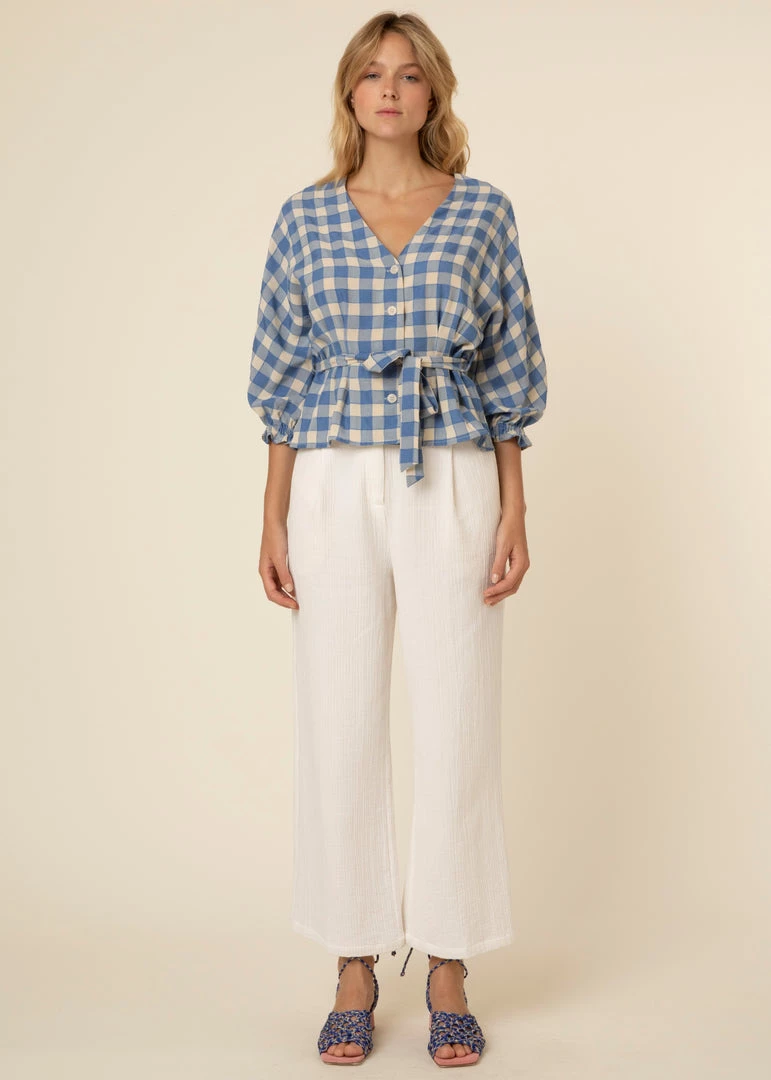 FRNCH Fiona Peplum Blouse