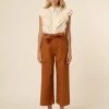FRNCH Hilary High Waisted Chestnut Trouser