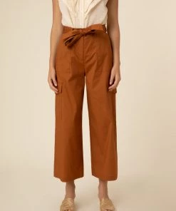 FRNCH Hilary High Waisted Chestnut Trouser