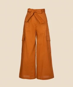 FRNCH Hilary High Waisted Chestnut Trouser