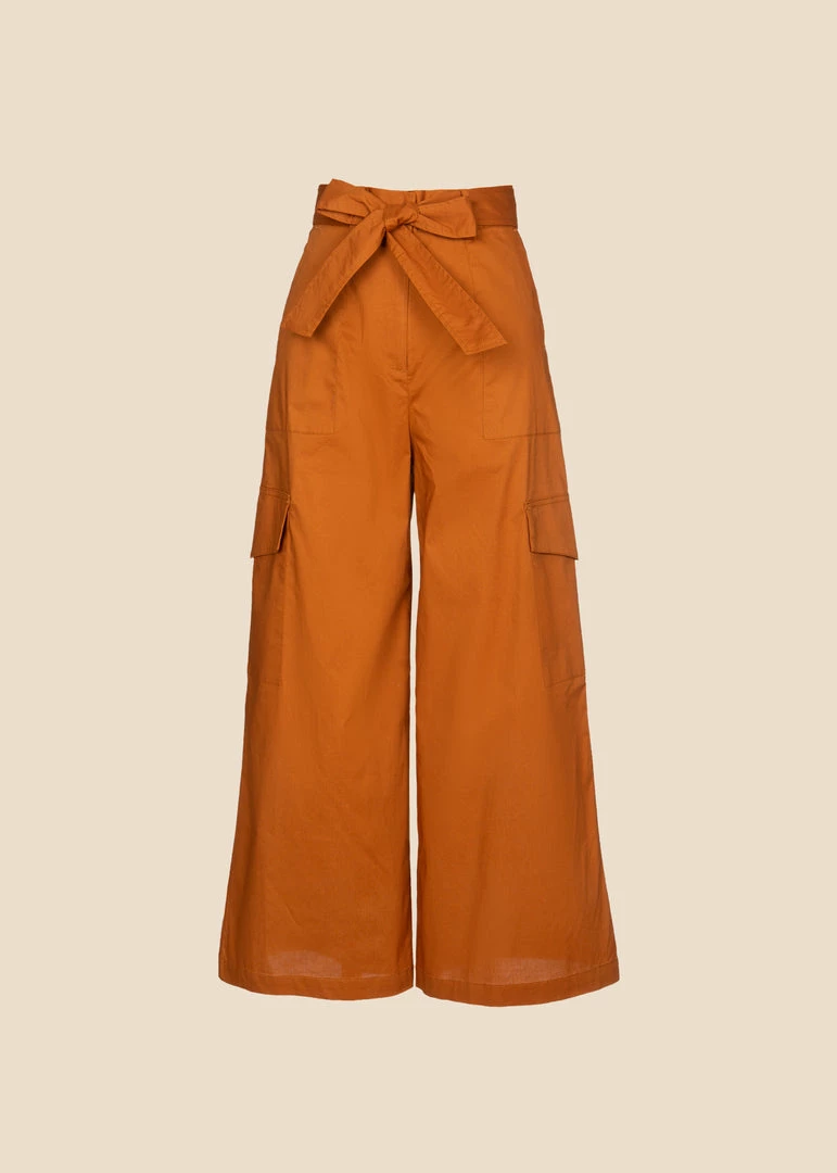 FRNCH Hilary High Waisted Chestnut Trouser