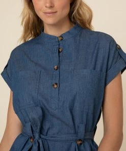 FRNCH New Arrivals Mallaury Midi Denim Dress