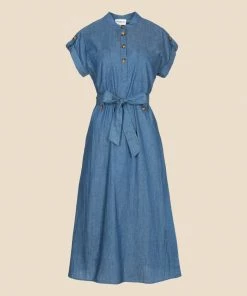 FRNCH New Arrivals Mallaury Midi Denim Dress