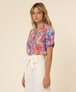 FRNCH Chelly Abstract Floral Shirt