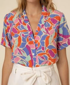 FRNCH Chelly Abstract Floral Shirt