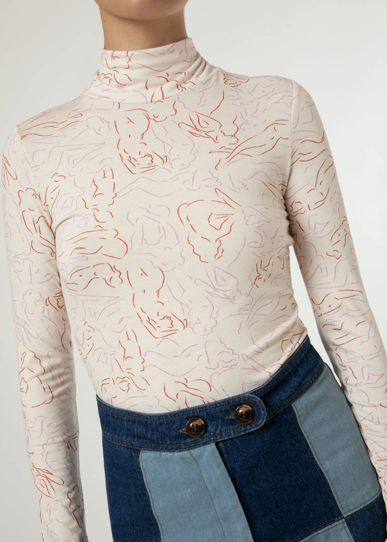 FRNCH Shop Sale- 2021 Collection Crocus Art Print Turtleneck