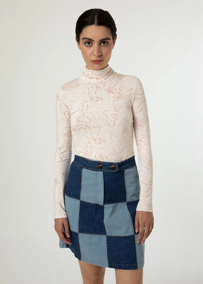 FRNCH Shop Sale- 2021 Collection Crocus Art Print Turtleneck