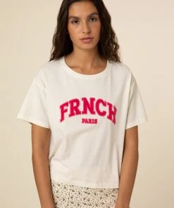 New Arrivals Sana Organic Cotton “FRNCH” Crewneck T-shirt