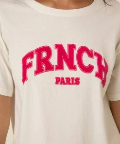 New Arrivals Sana Organic Cotton “FRNCH” Crewneck T-shirt