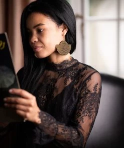 Ms. Meri Mak Hand-Made Accessories Esperanza Spiral Semi-Circle Earring