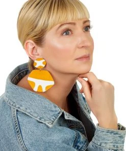 Ms. Meri Mak Hand-Made Accessories Eugene Hand Painted Plexi Glass Earring