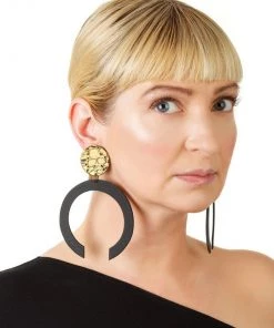 Ms. Meri Mak Hand-Made Accessories Evelia 3/4 Hoop Earrings