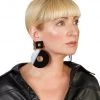 Handmade By Tarja Hand-Made Accessories Eve Black Chunky Hoop Earrings