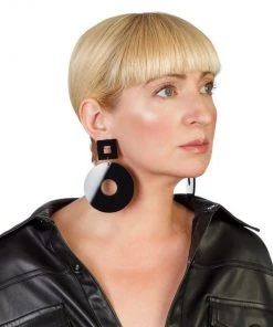 Handmade By Tarja Hand-Made Accessories Eve Black Chunky Hoop Earrings