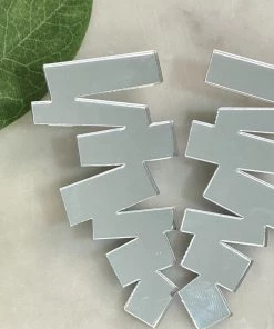 Ms. Meri Mak Elodie Mirror ZigZag Earrings Hand-Made Accessories