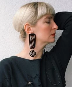 Ms. Meri Mak Hand-Made Accessories Emeraude Exclamation Mark Earrings