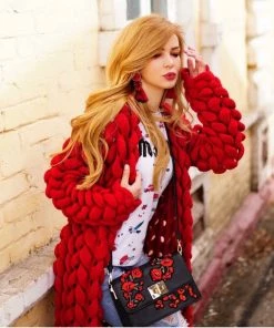 Ms. Meri Mak The Jolie Cardigan Store Jolie Knit Cardigan - Berry