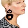 Ms. Meri Mak Hand-Made Accessories Elishia Double Triangle Chunky Hoop Earrings