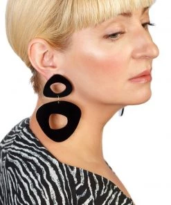 Ms. Meri Mak Hand-Made Accessories Elishia Double Triangle Chunky Hoop Earrings