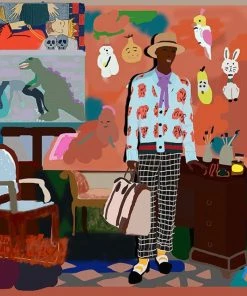 Silk Robes & Scarves Santiago Paredes: Atelier Portrait Silk Scarf