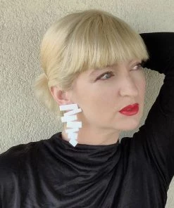 Ms.Meri Mak Emmeline Zig-Zag Statement Earrings