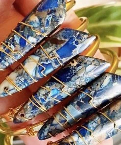 Hand-Made Accessories Jasper Cuff Gem Stone Bracelet By Etymology Jewelry