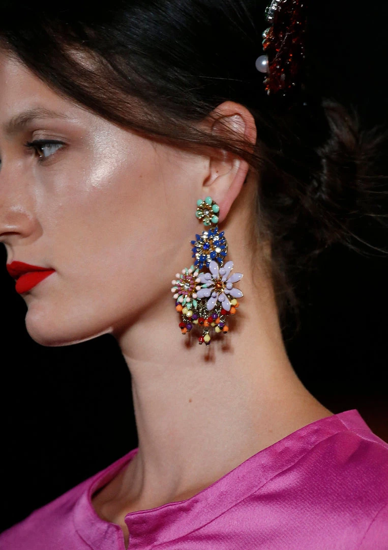 SWEET MATITOS Made-in-Spain Cluster Drop Stone Earrings