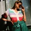 FRNCH New Arrivals Evelyne Rainbow Crochet Cardigan