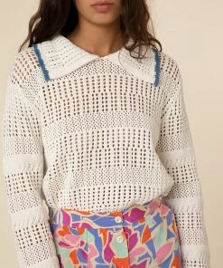 FRNCH New Arrivals Mika ‘Claudine Collar’ Crocheted Top