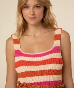 FRNCH Flora Stripe Knit Tank Top