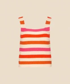 FRNCH Flora Stripe Knit Tank Top