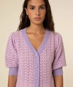 FRNCH Lally Soft Lilac Cardigan