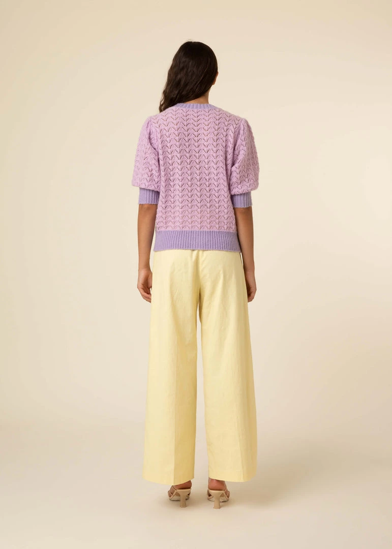 FRNCH Lally Soft Lilac Cardigan