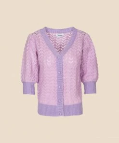 FRNCH Lally Soft Lilac Cardigan