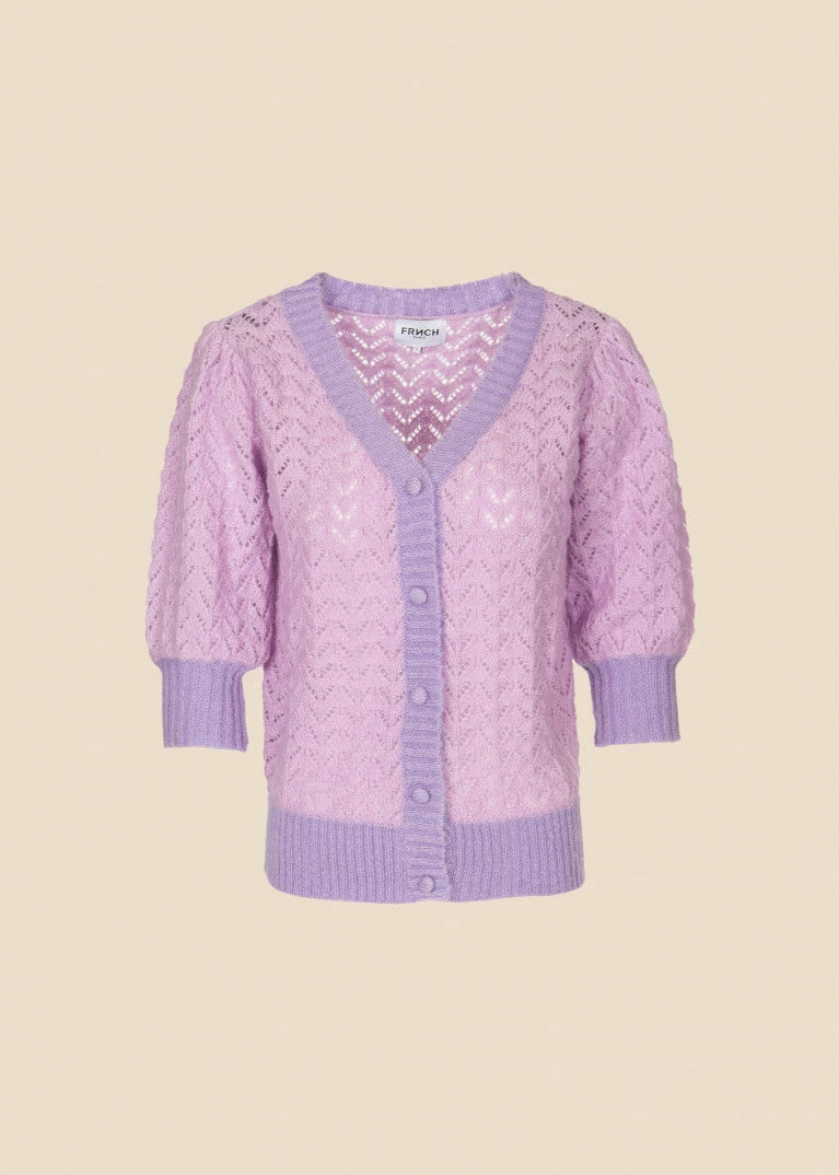 FRNCH Lally Soft Lilac Cardigan