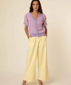 FRNCH Lally Soft Lilac Cardigan