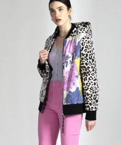 Nikki Jones New Arrivals Sabine Floral & Animal Print Bomber Jacket