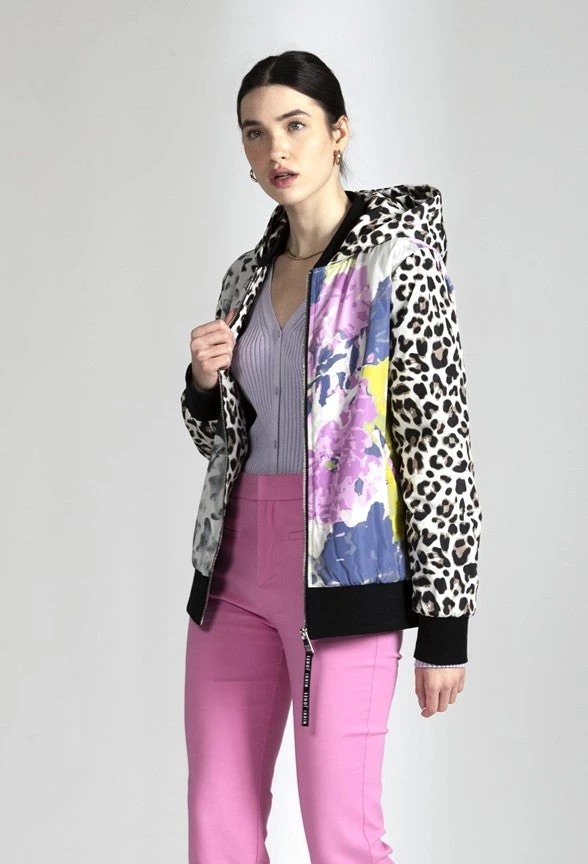 Nikki Jones New Arrivals Sabine Floral & Animal Print Bomber Jacket