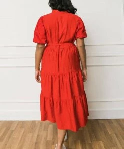 Ms. Meri Mak New Arrivals Ajay Plus Size Midi Shirt Dress