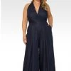 Standards & Practices Maceo Deep V-Neck Halter Backless Jumpsuit New Arrivals