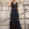 CHOKLATE PARIS Aali Tiered Tulle Midi Dress