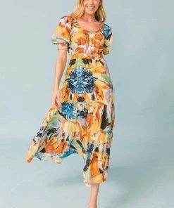 Ms. Meri Mak Aceline Artful Midi Dress New Arrivals