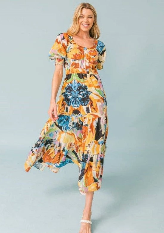 Ms. Meri Mak Aceline Artful Midi Dress New Arrivals