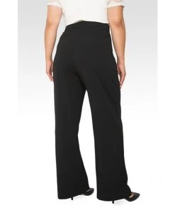 Standards & Practices Paquita Pintuck Stretch Crepe Straight Leg Trouser