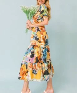 Ms. Meri Mak Aceline Artful Midi Dress New Arrivals