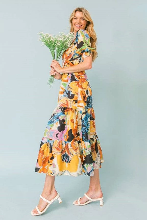 Ms. Meri Mak Aceline Artful Midi Dress New Arrivals